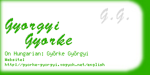 gyorgyi gyorke business card